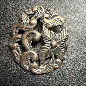 Sterling Silver Carolyn Pollack Relios Floral Openwork Pendant/Slide 16.4 grams
